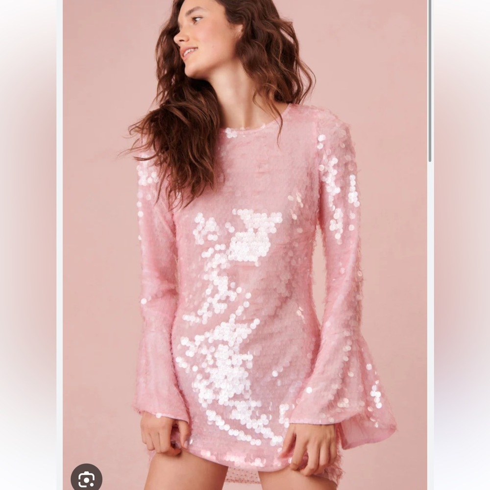 LoveShackFancy Annabella Paillette Minidress sequin size 4